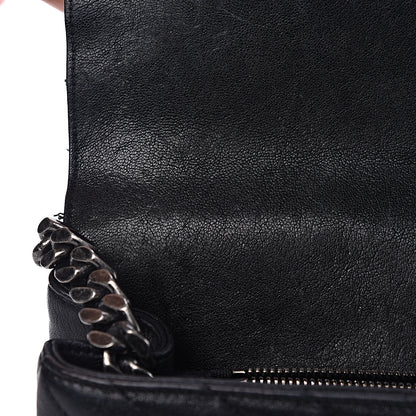 Saint Laurent Sheepskin Matelasse Chevron Monogram Medium College Bag Black 8 of 15