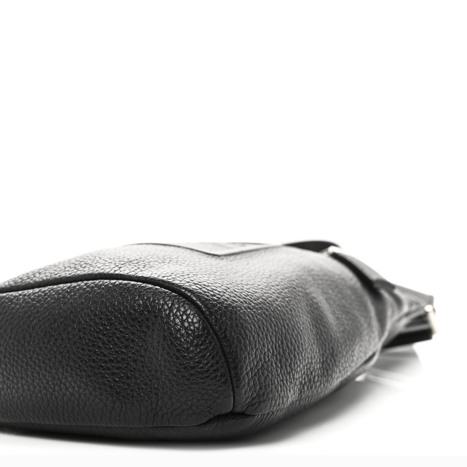 Prada Vitello Daino Logo Embossed Cross Sling Backpack Black 9 of 9