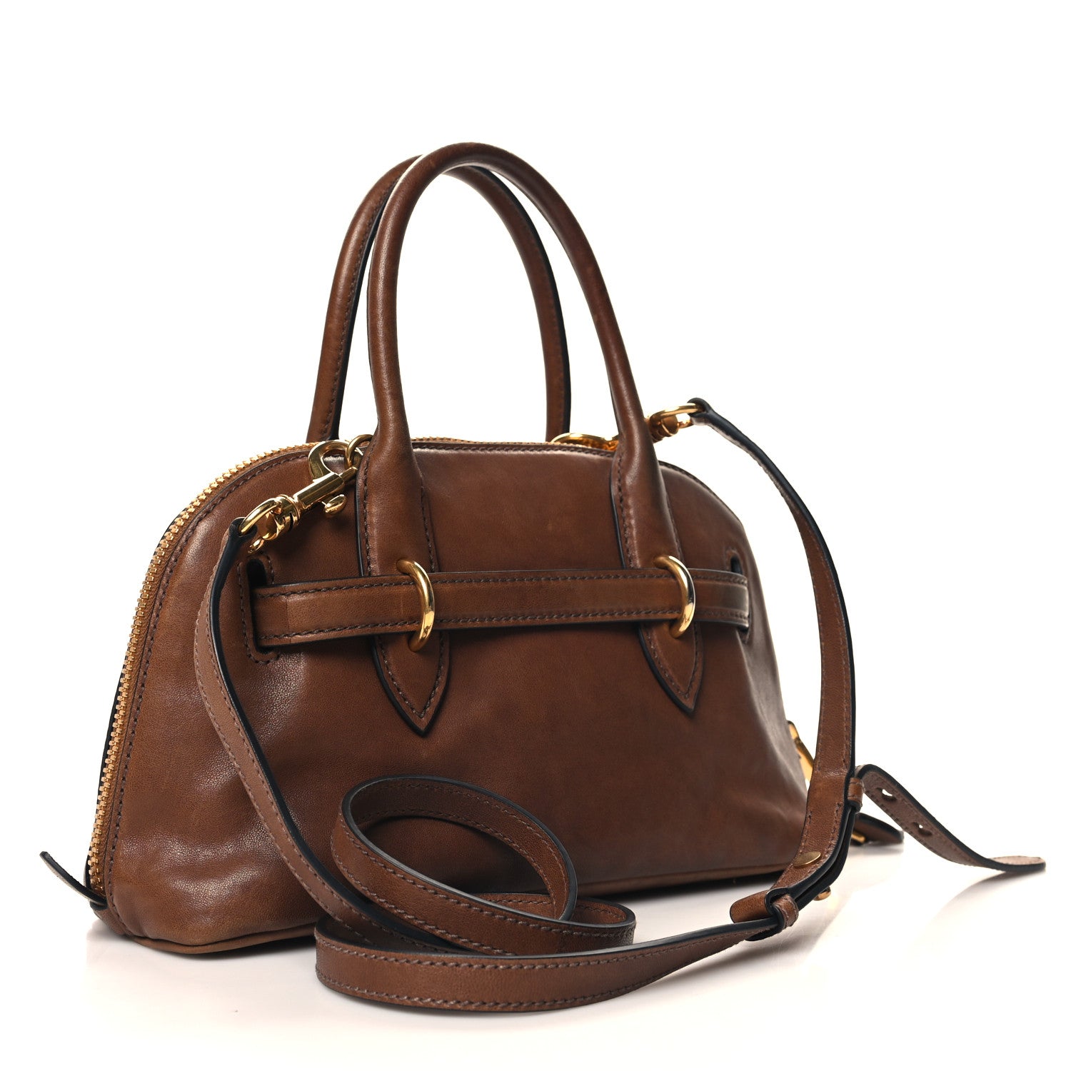 Miu Miu Nappa Aviator Small Aventure Bag Rovere 3 of 11