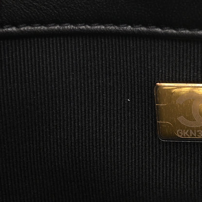 Chanel Lambskin Quilted Small Whipstitch Flap Bag Black 7 of 10