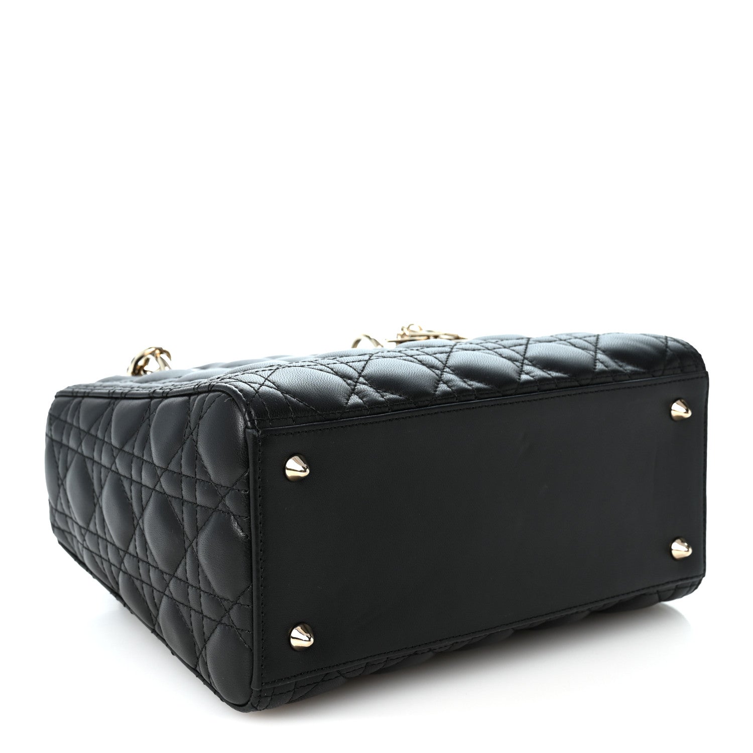 Christian Dior Lambskin Cannage Medium Lady Dior Black 4 of 10