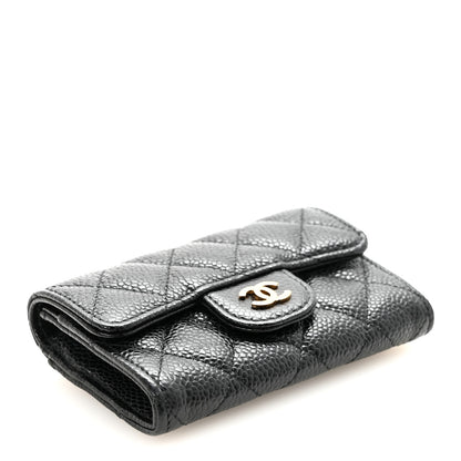 Chanel Caviar Quilted Flap Card Holder Wallet Black 4 of 9