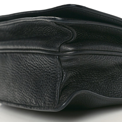 Prada Vitello Daino Double Strap Flap Crossbody Black 8 of 8