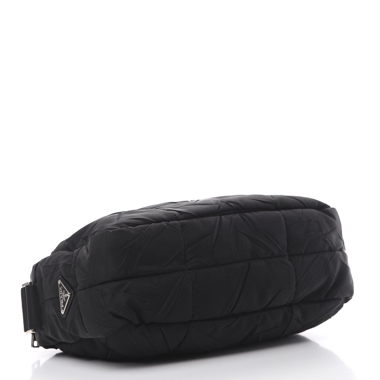 Prada Nylon Tessuto Impuntu Quilted Shoulder Bag Black 3 of 11