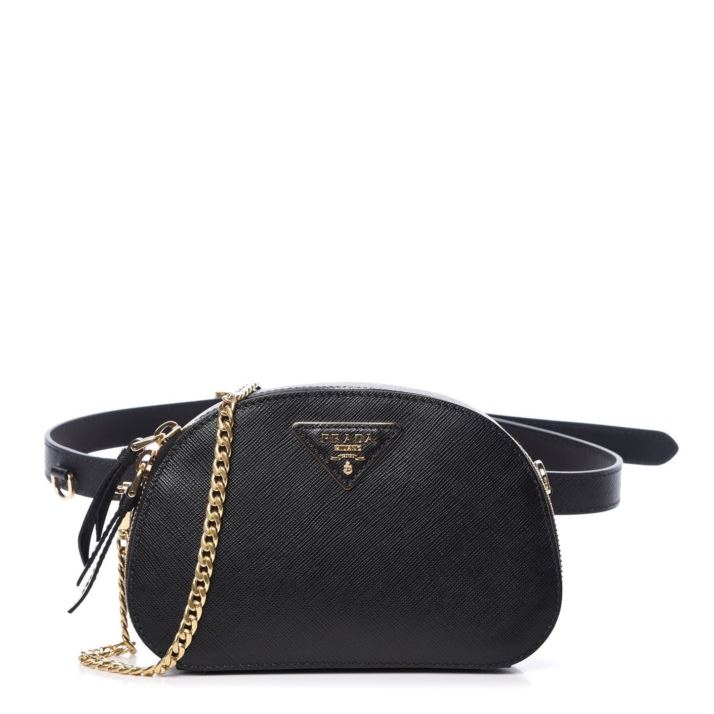 Saffiano Lux Odette Belt Bag Black
