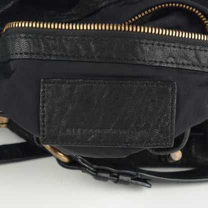 Alexander Wang Pebbled Lambskin Diego Bucket Bag Black Antique Brass Hardware 6 of 7