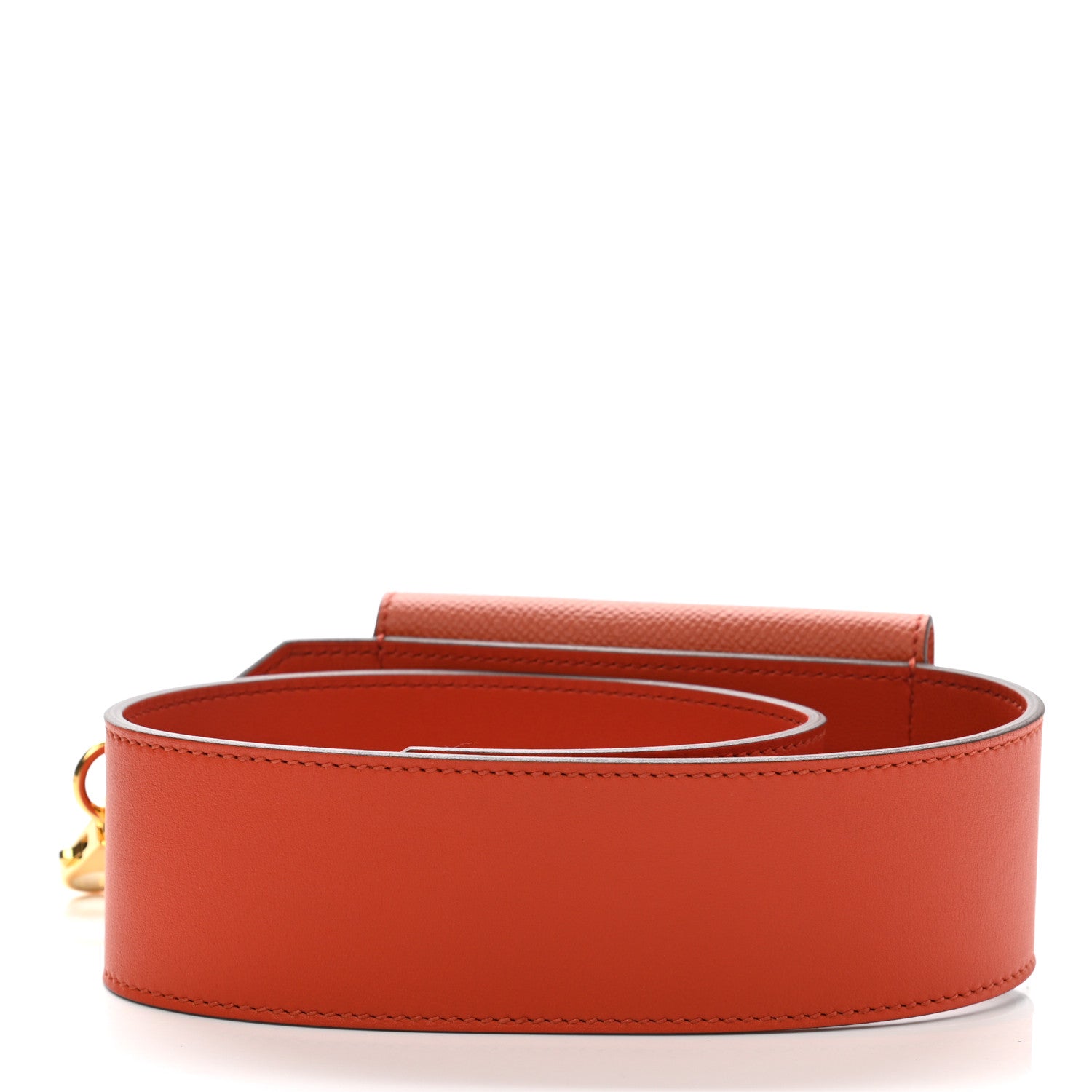 Hermes Swift Epsom Pocket Kelly Shoulder Strap Terre Battue Capucine 2 of 6