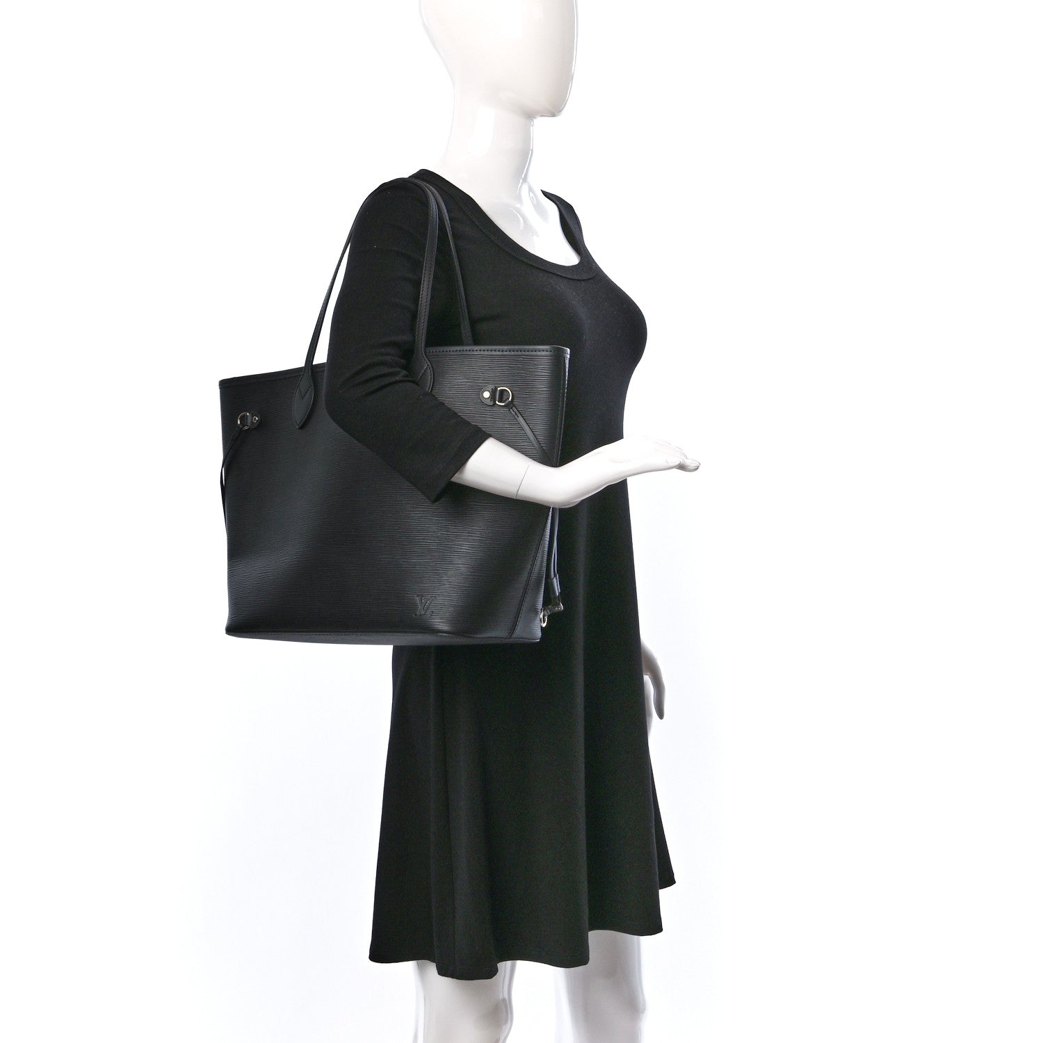 Louis Vuitton Epi Neverfull MM Black 2 of 9