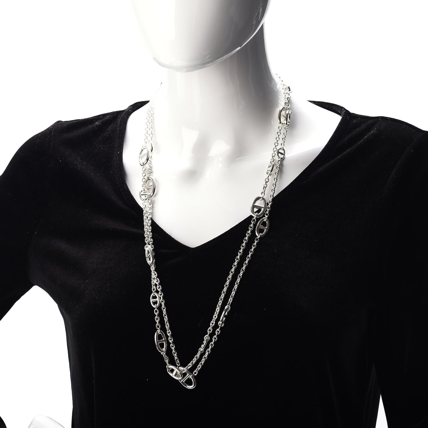 Hermes Sterling Silver Farandole Necklace 160 2 of 6