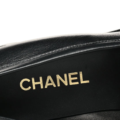 Chanel Lambskin CC Mocassin Loafers 41 Black 8 of 10