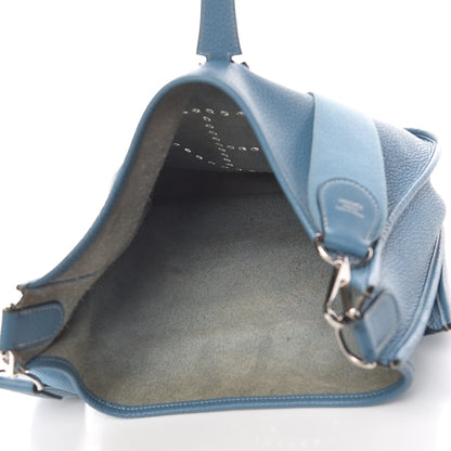 Hermes Taurillon Clemence Evelyne III GM Blue Jean 5 of 15