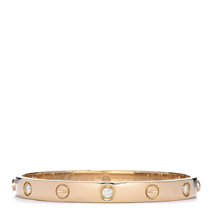 Cartier 18K Yellow Gold 6 Diamond LOVE Bracelet 16 1 of 7