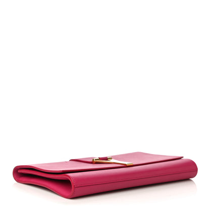 Saint Laurent Calfskin Classic Y Ligne Clutch Fuchsia 4 of 29