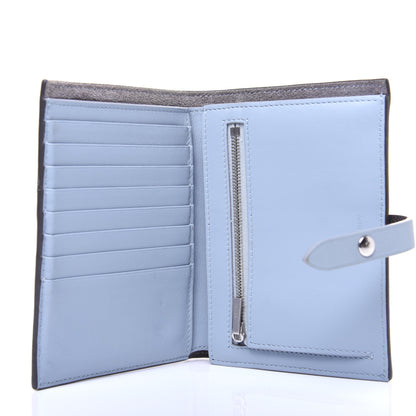 Celine Grained Calfskin Medium Multifunction Strap Wallet Grey Blue 5 of 11