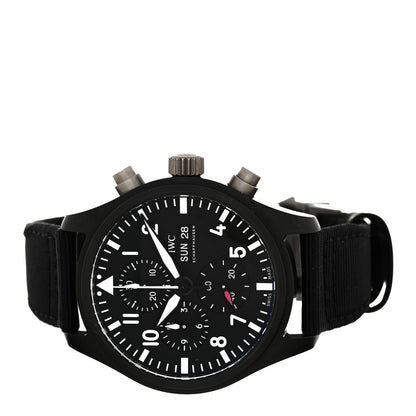 IWC Ceramic Titanium Fabric 44mm Pilot Top Gun Chronograph Automatic Watch Black IW389101 2 of 7