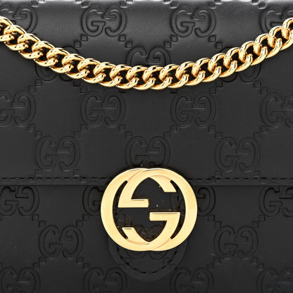 Gucci Guccissima Icon Chain Wallet Black 8 of 10