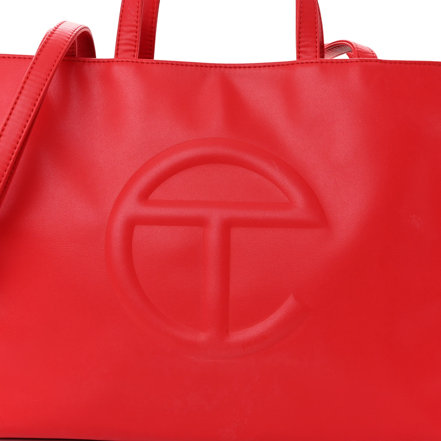 Telfar Vegan Leather Medium Shopping Bag Red 7 of 11