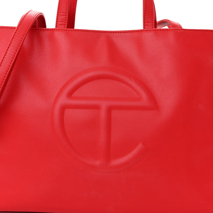 Telfar Vegan Leather Medium Shopping Bag Red 7 of 11