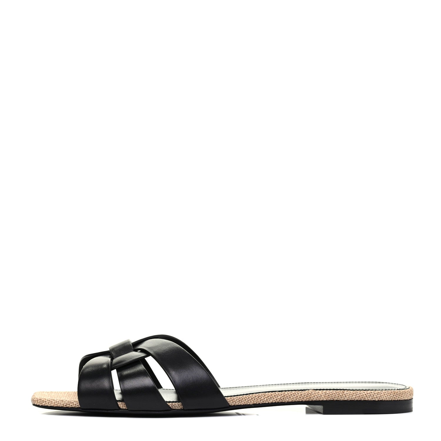 Saint Laurent Calfskin Nu Pied 05 Slide Sandals 41 Black 1 of 9
