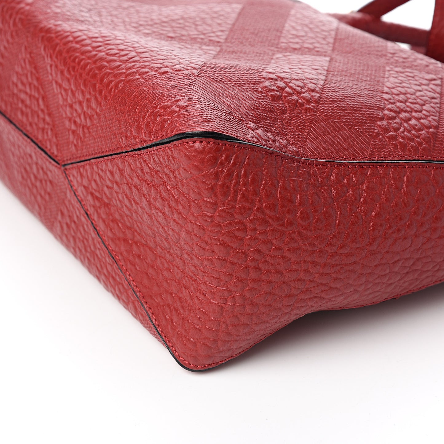 Heritage Grain Check Embossed Medium Dewsbury Tote Military Red
