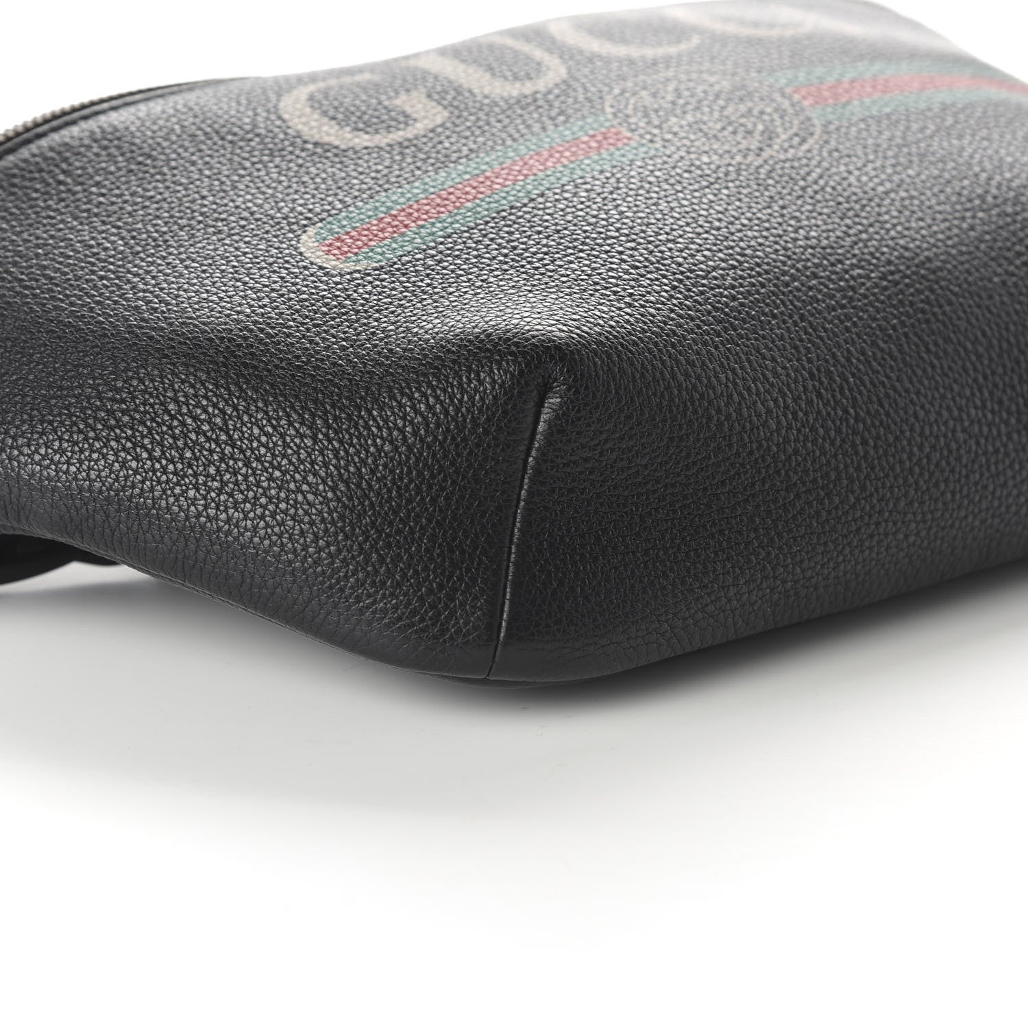 Gucci Grained Calfskin Logo Belt Bag Black 6 of 10