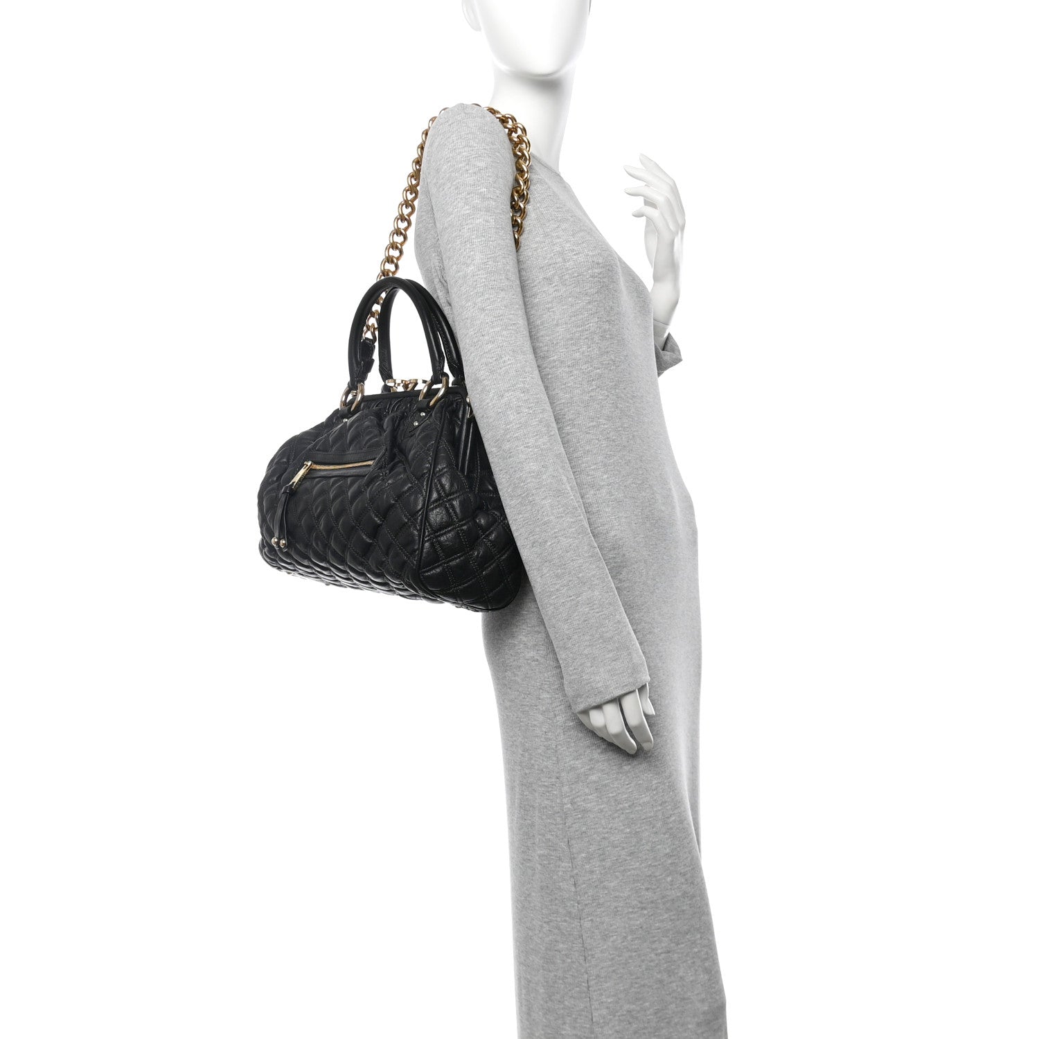Marc Jacobs Calfskin Quilted Stam Black 2 of 10