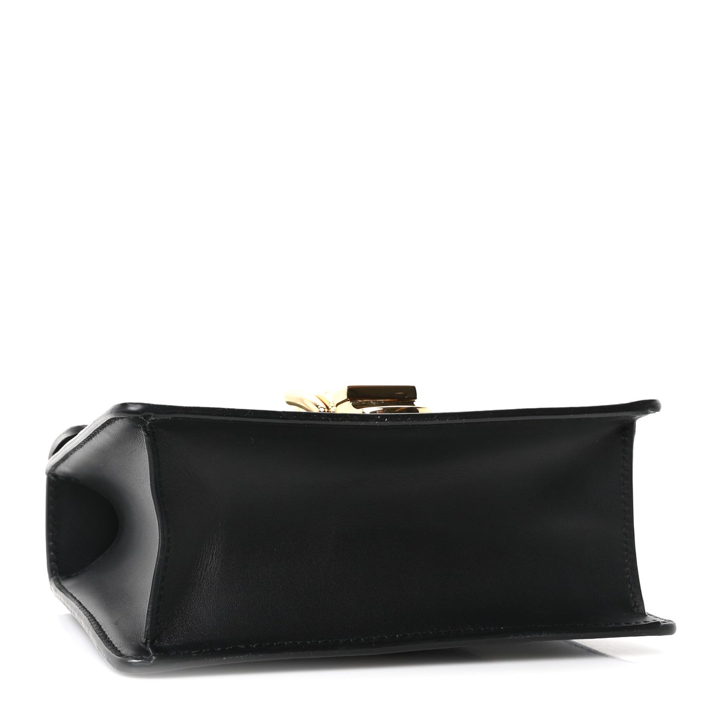Calfskin Mini Sylvie Chain Shoulder Bag Black