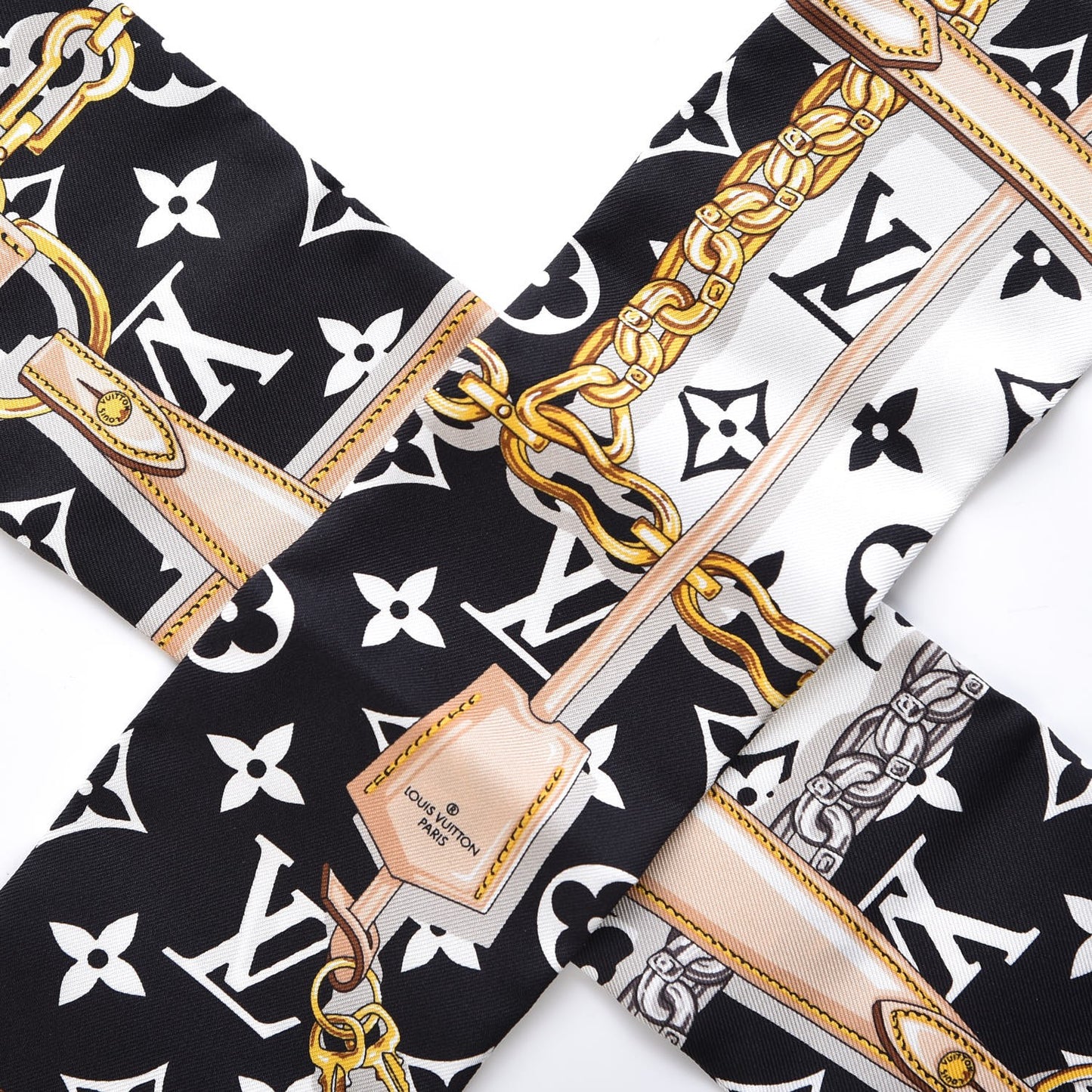 Silk Monogram Confidential Bandeau Black