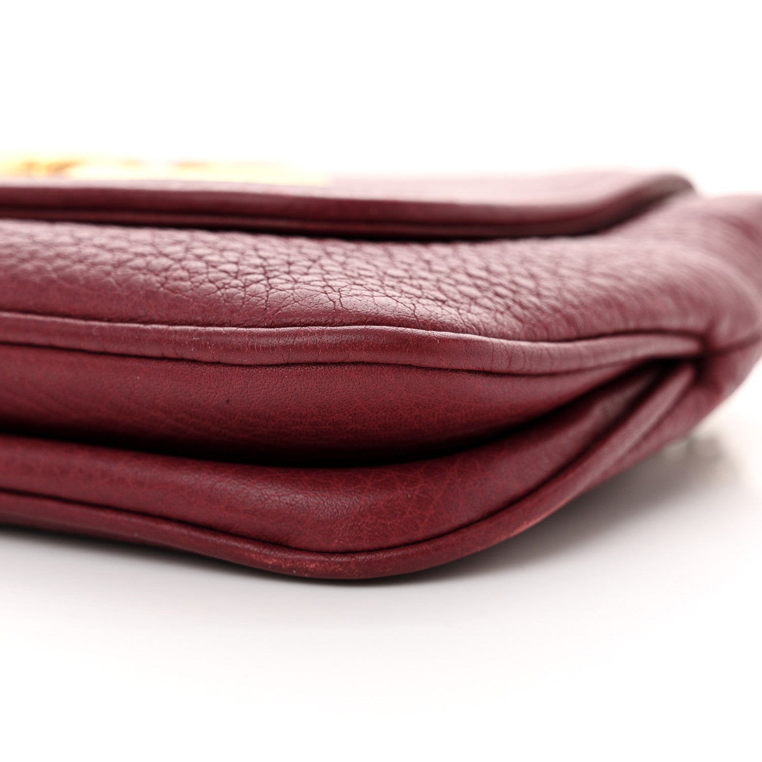 Gucci Pebbled Calfskin Small 1973 Chain Shoulder Bag Red 10 of 12