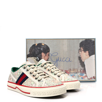 Gucci X LIBERTY OF LONDON Canvas Web Tracy Print Womens 1977 Tennis Sneakers 37 Mint Peach Mystic White 8 of 8