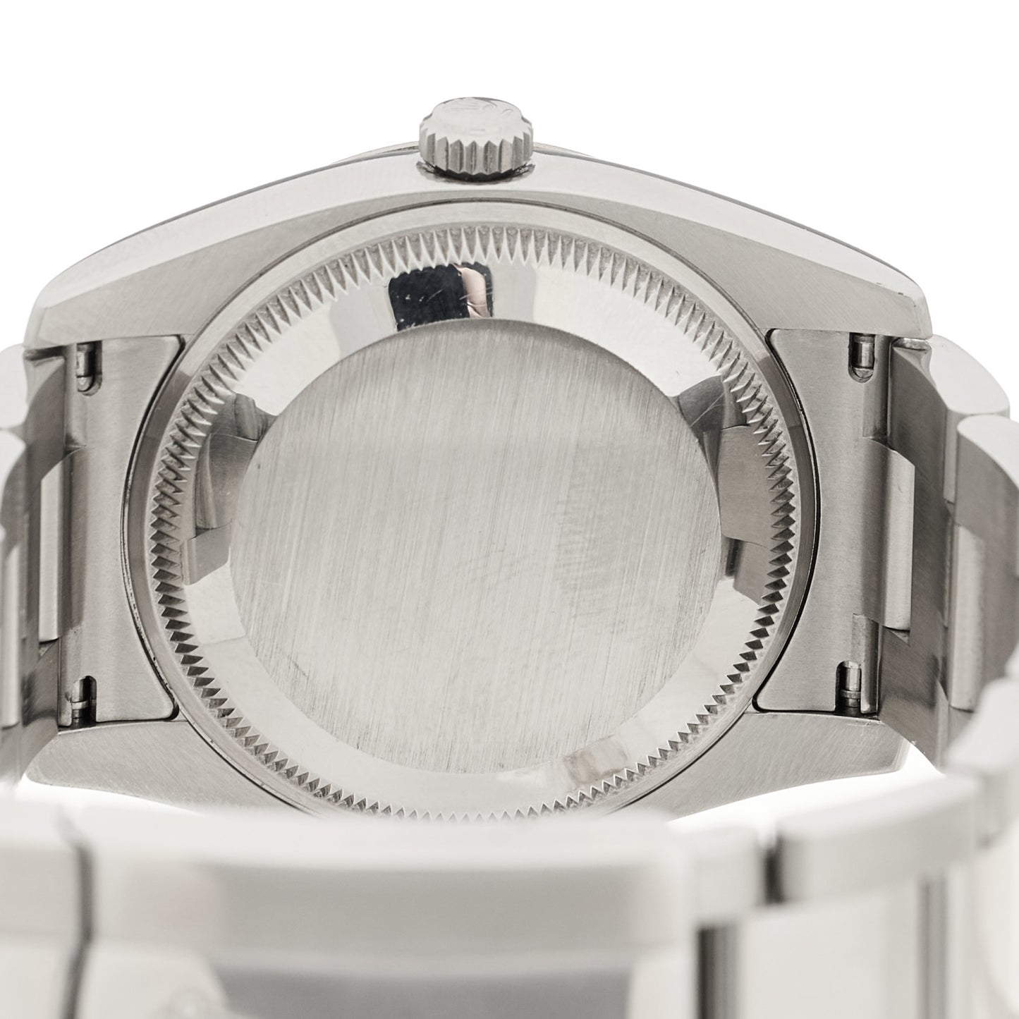 Stainless Steel 18K White Gold 34mm Oyster Perpetual Date Watch Silver 115234