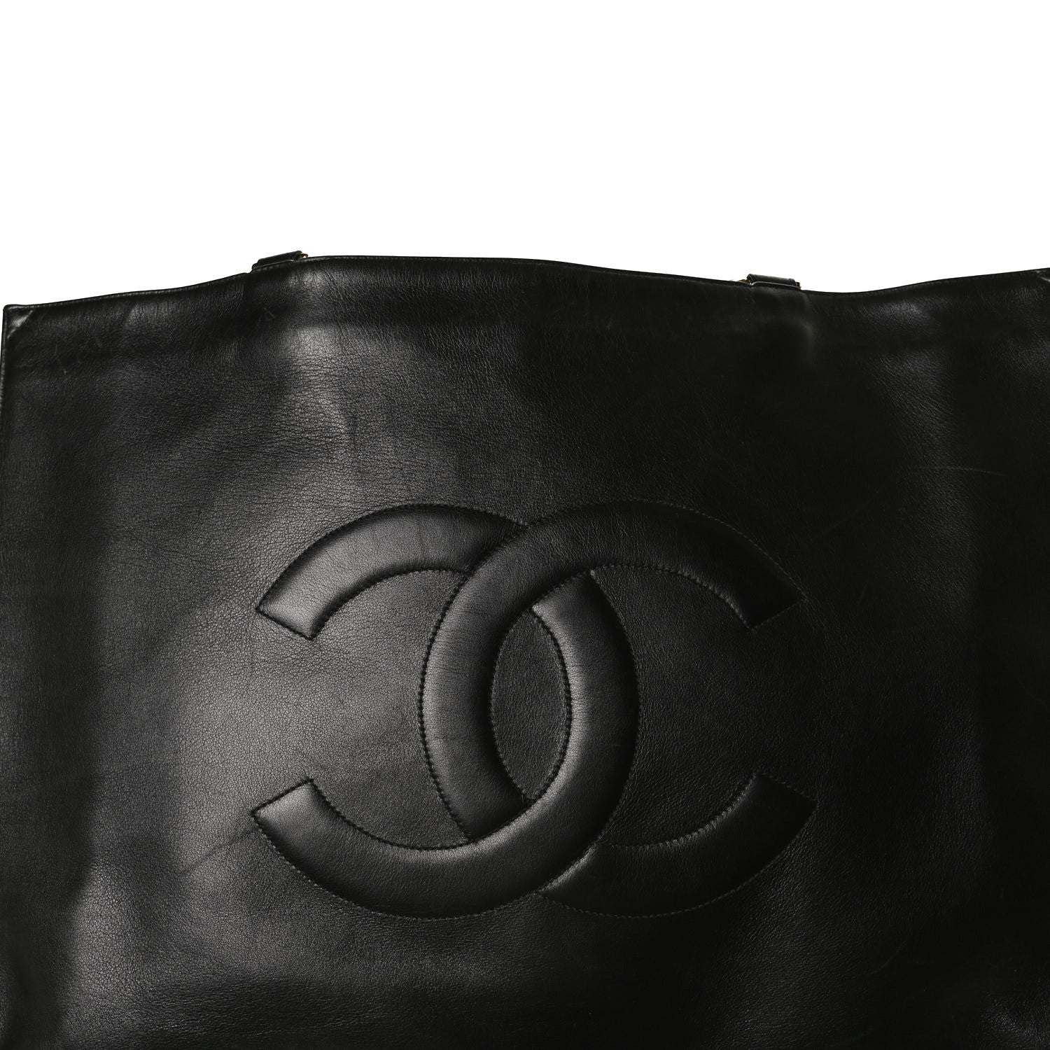 Chanel Lambskin CC Tote Black 13 of 14