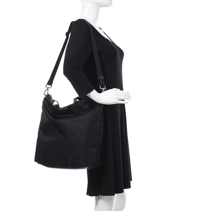 Prada Tessuto Nylon Saffiano Vela Shopping Tote Black 2 of 9