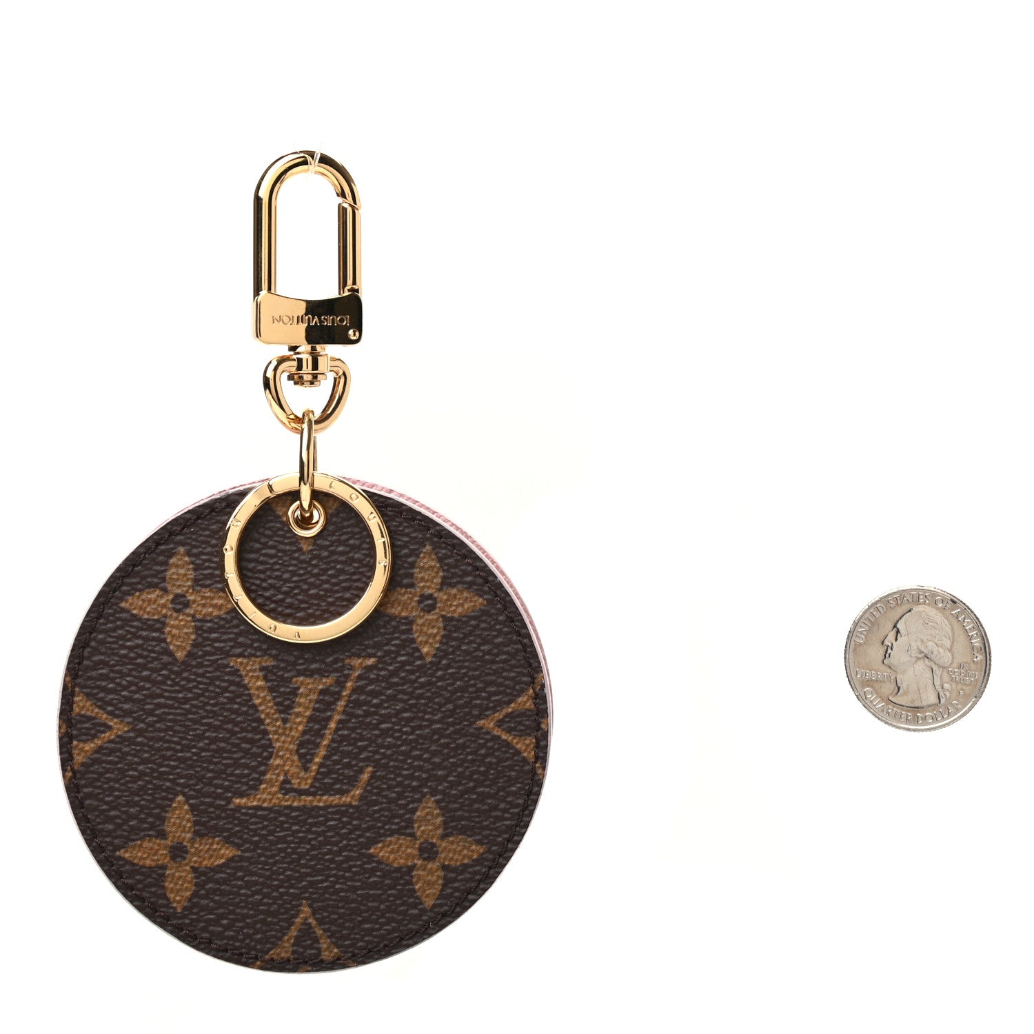 Louis Vuitton Monogram LV Mirror Bag Charm Key Holder Rose Ballerine 2 of 5