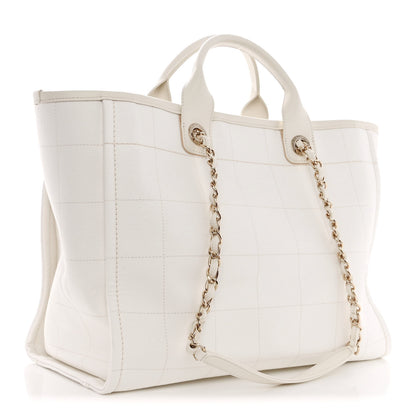 Chanel Cotton Medium Deauville Tote White 4 of 16