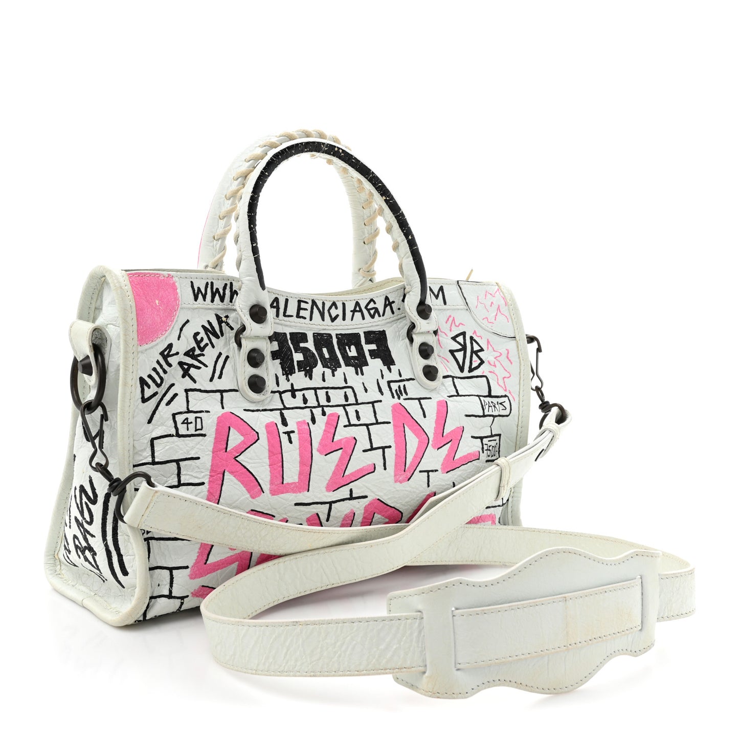 Agneau Graffiti All Over Classic Hardware S City White Multicolor