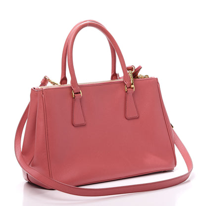 Prada Saffiano Small Galleria Double Zip Tote Fuxia 4 of 14