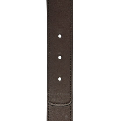 Gucci GG Supreme Monogram Matte Plutone Calfskin Double G 30mm Belt 85 34 Beige Ebony New Acero 5 of 6