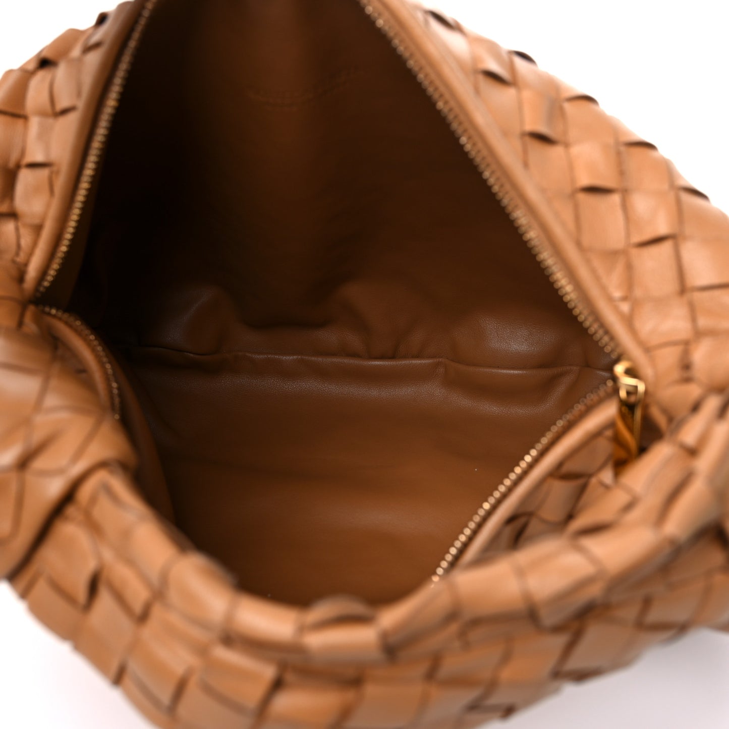 Nappa Intrecciato Teen Jodie Hobo Caramel