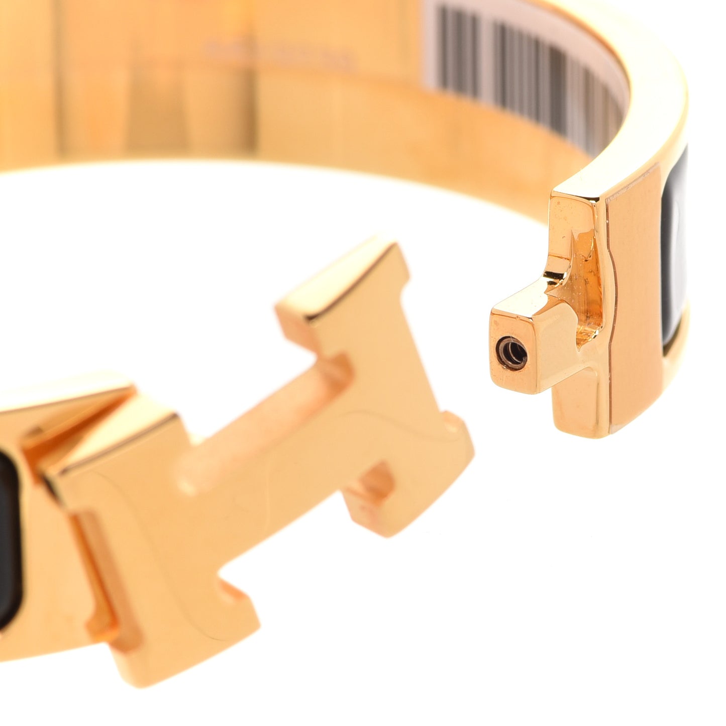 Enamel Narrow Clic Clac H Bracelet PM Black