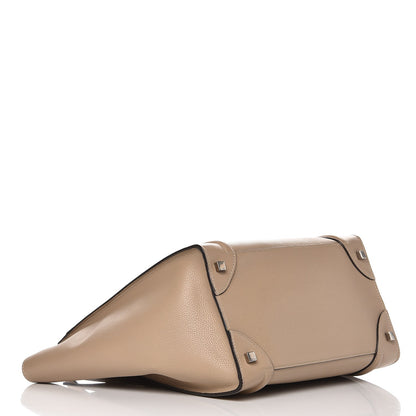 Celine Drummed Calfskin Mini Luggage Dune 4 of 10