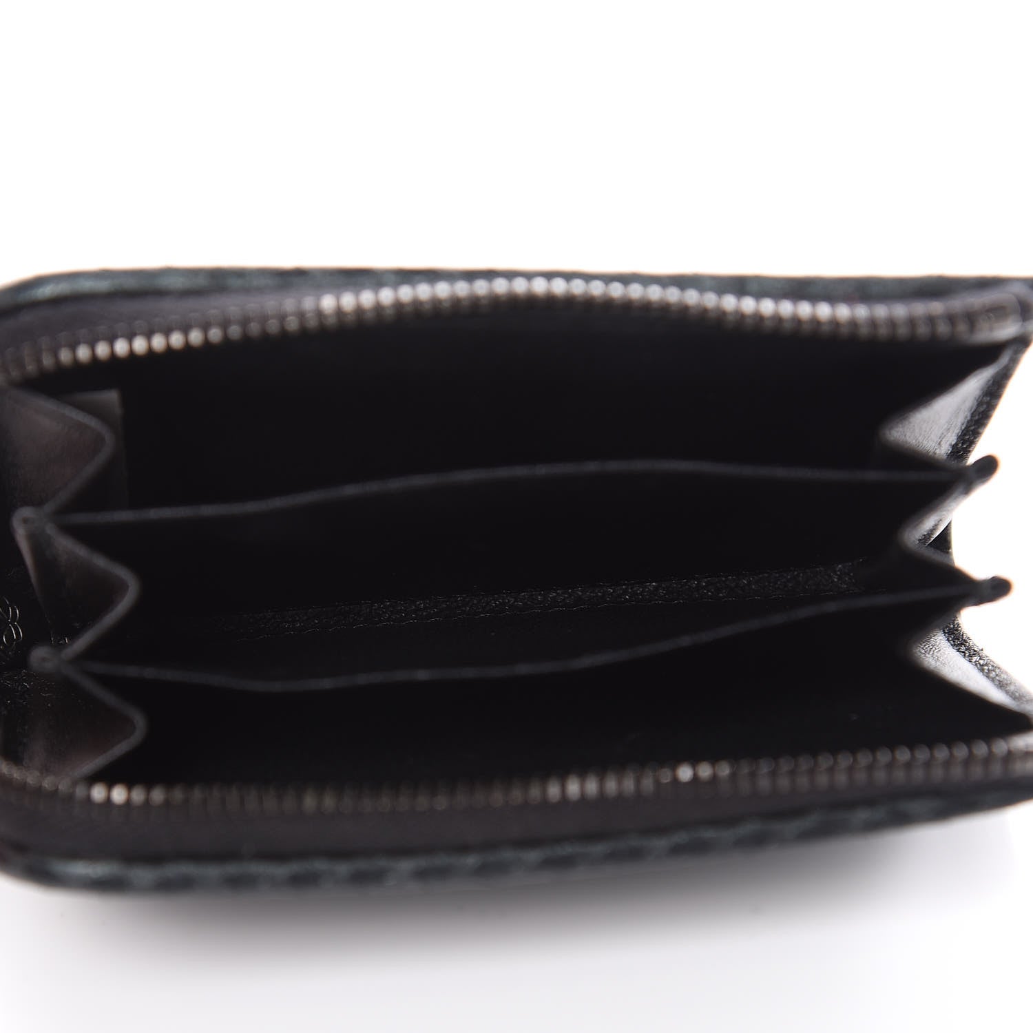 Bottega Veneta Patent Watersnake Intrecciato Coin Purse Black 5 of 9