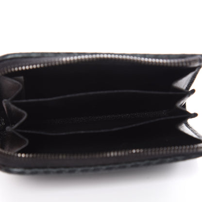 Bottega Veneta Patent Watersnake Intrecciato Coin Purse Black 5 of 9