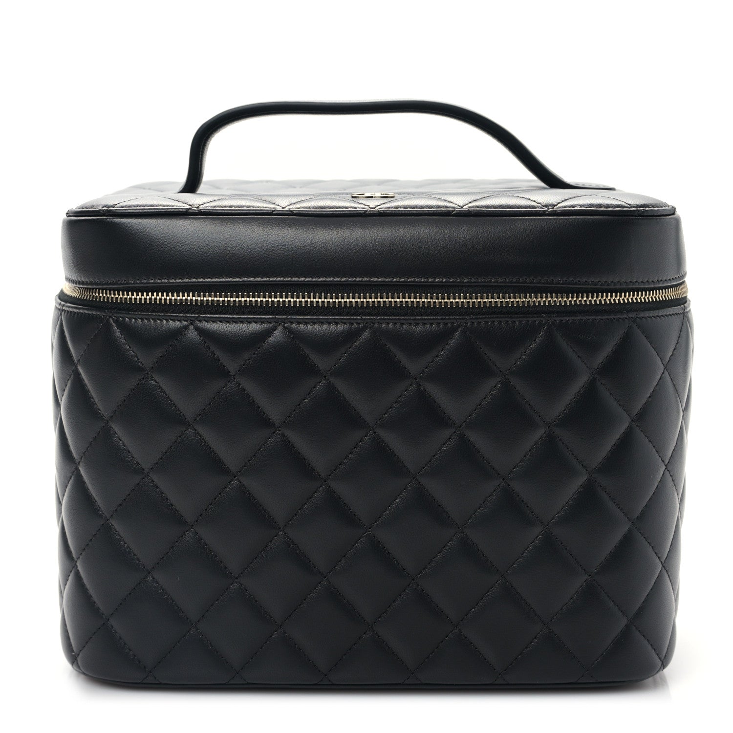 Chanel Lambskin Quilted Large Vanity Pouch Black 1 of 9