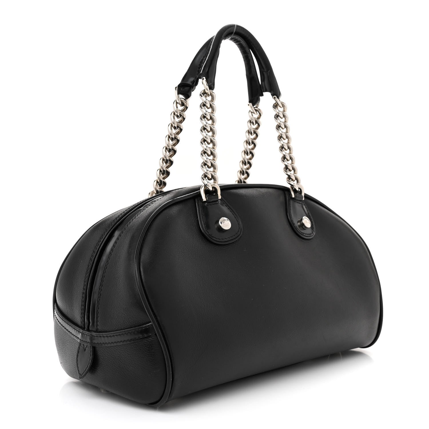 Christian Dior Calfskin Gambler Dice Bowler Black 3 of 14