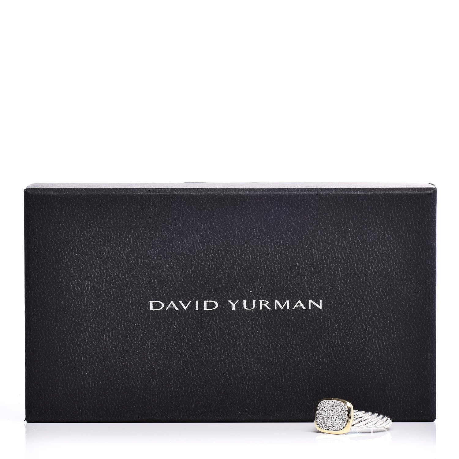 David Yurman Sterling Silver 18K Yellow Gold Diamond 10mm Noblesse Ring 54 7 6 of 6
