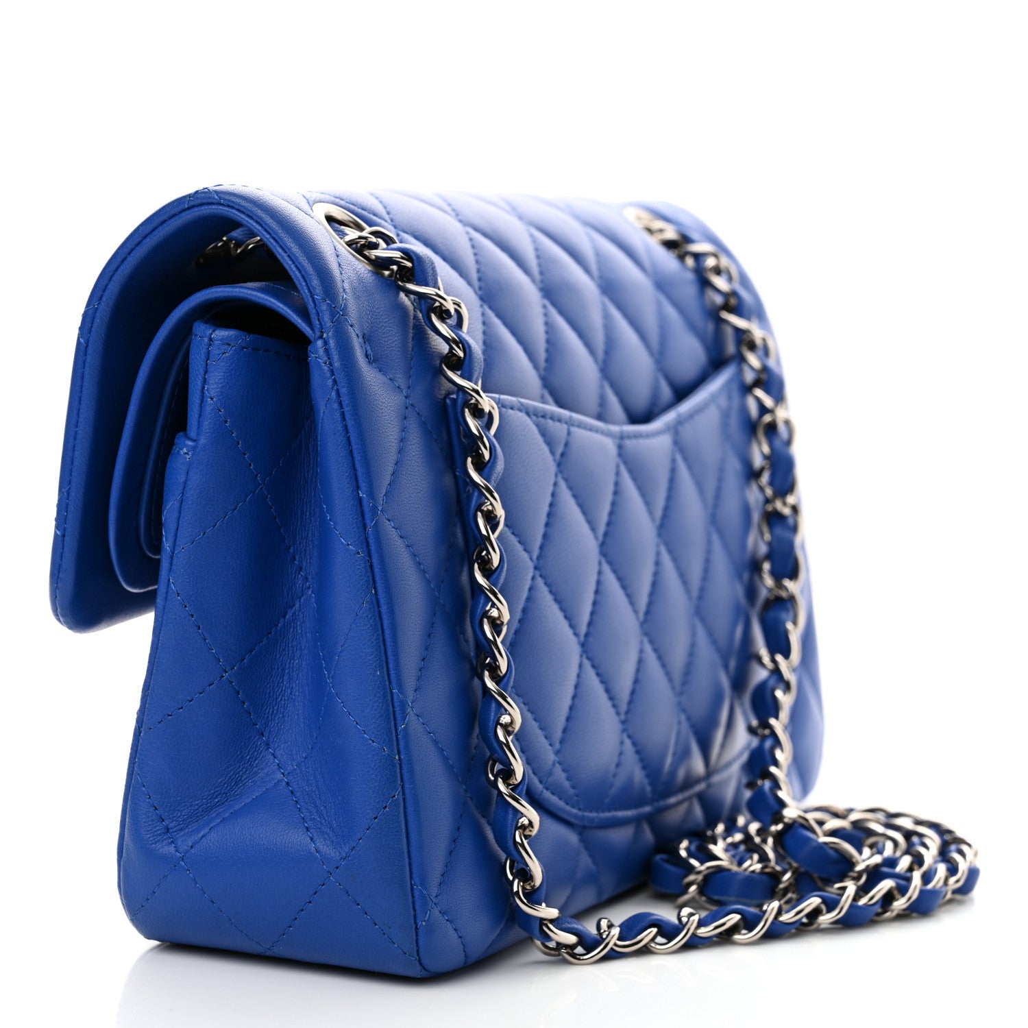 Chanel Lambskin Quilted Small Double Flap Blue 3 of 14
