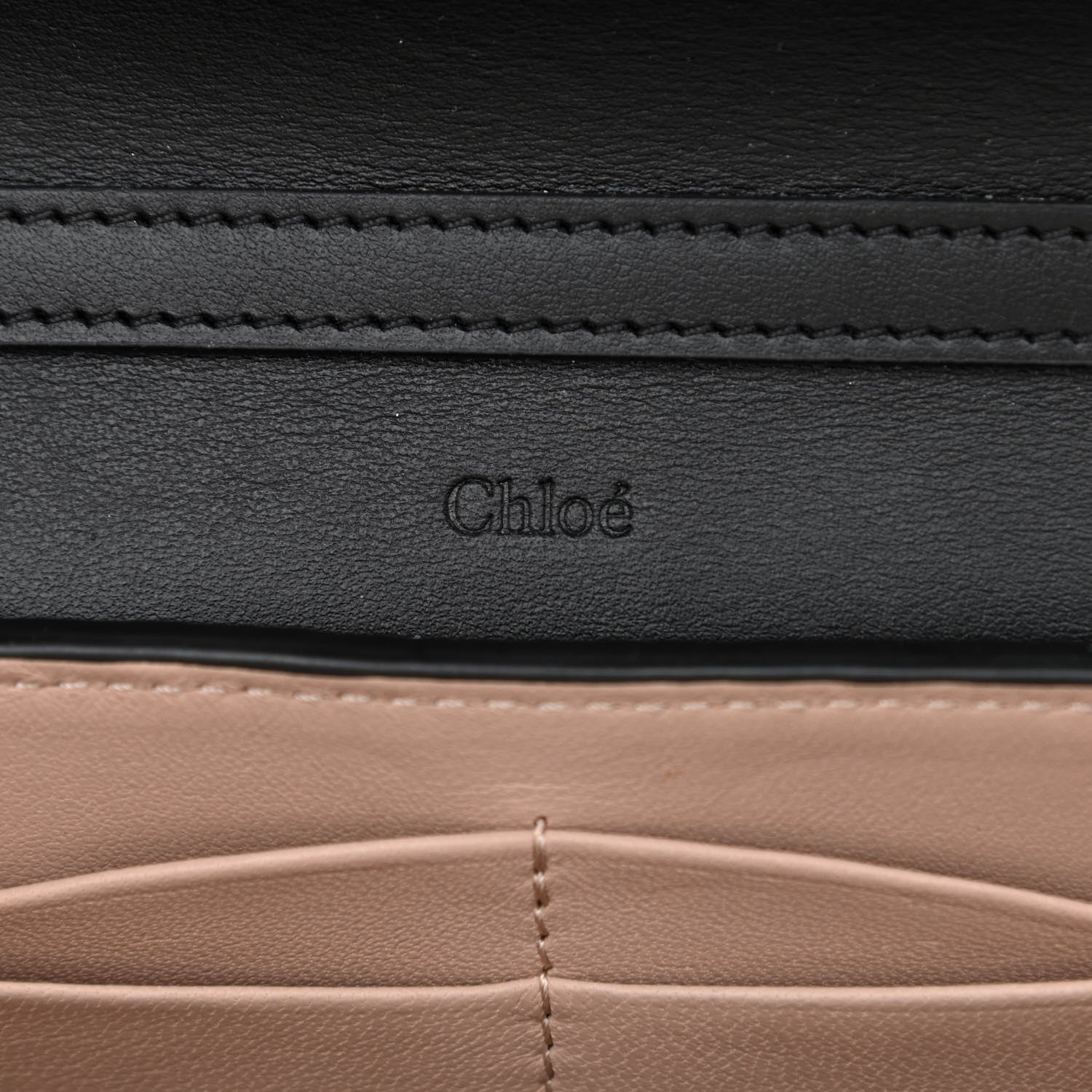 Chloe Shiny Grained Calfskin Aby Wallet on Chain Black 6 of 9