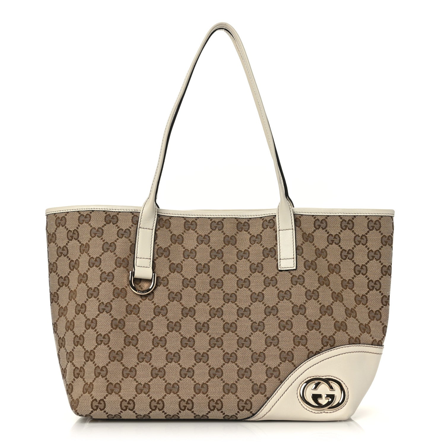 Gucci Monogram Medium New Britt Tote Off White 1 of 9