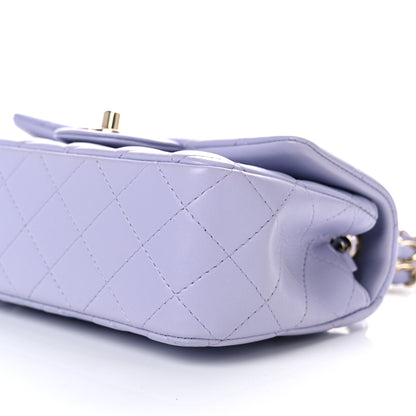 Chanel Lambskin Quilted Mini Rectangular Flap Light Purple 8 of 9